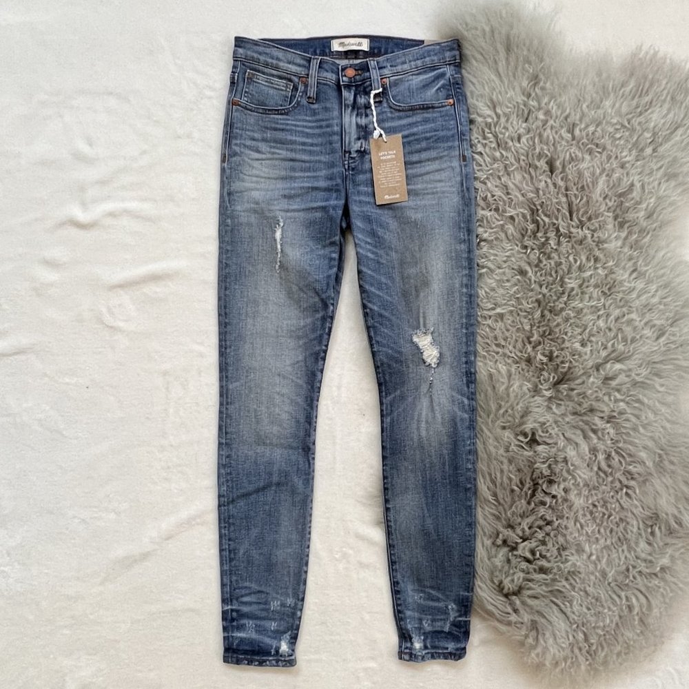Madewell Skinny With Heavy Distress and Destruction